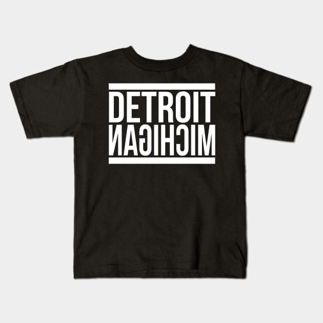 DETROIT MICHIGAN Kids T-Shirt by YourLuckyTee